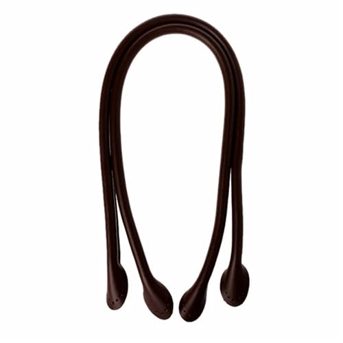YGLEEULI 2 Stück Taschenriemen aus Spaltleder, Handtaschengriff, Seil, Taschen, Ersatz for DIY-Handzubehör, rund, 60 cm für Tasche(60cm Dark Brown) von YGLEEULI