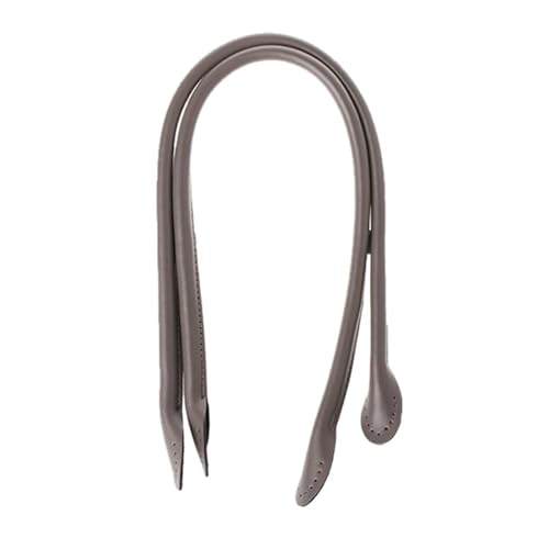 YGLEEULI 2 Stück Taschenriemen aus Spaltleder, Handtaschengriff, Seil, Taschen, Ersatz for DIY-Handzubehör, rund, 60 cm für Tasche(60cm Light Gray) von YGLEEULI