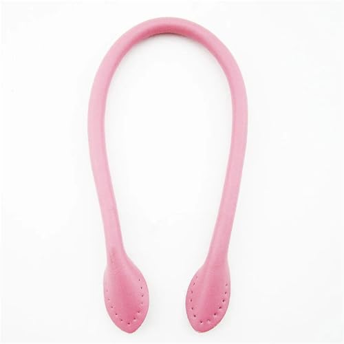 YGLEEULI 2 Stück Taschenriemen aus Spaltleder, Handtaschengriff, Seil, Taschen, Ersatz for DIY-Handzubehör, rund, 60 cm für Tasche(60cm Pink) von YGLEEULI