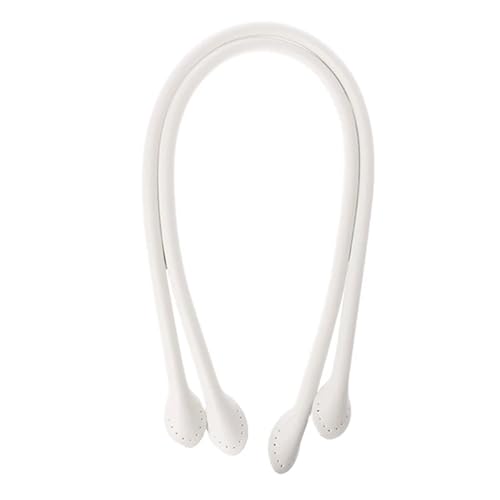YGLEEULI 2 Stück Taschenriemen aus Spaltleder, Handtaschengriff, Seil, Taschen, Ersatz for DIY-Handzubehör, rund, 60 cm für Tasche(60cm White) von YGLEEULI