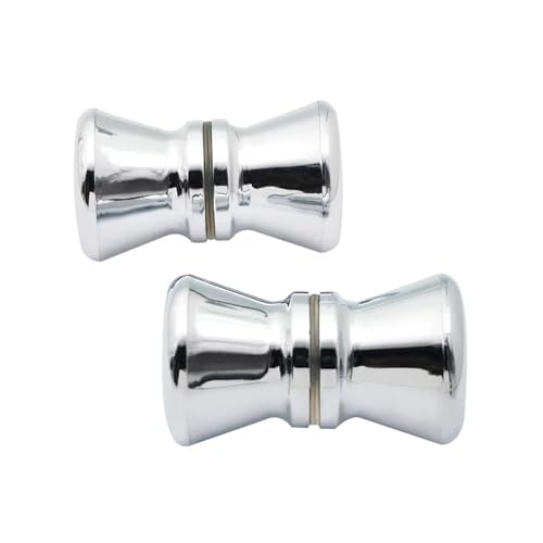 YGLEEULI 2 Teile/los 3,5 cm Einlochmontage Runder Glasschiebetürgriff Verchromte Türgriffe for Duschkabine Zubehör Duschraum Teile für Duschkabine(Color 2) von YGLEEULI