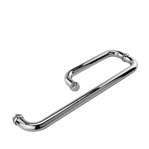 YGLEEULI Duschtürgriffe, Duschknopf, Edelstahl-Duschgriff, Badezimmer-Glastüren, L-förmiger Griff, 425 x 225 mm für Duschkabine(Color 1) von YGLEEULI