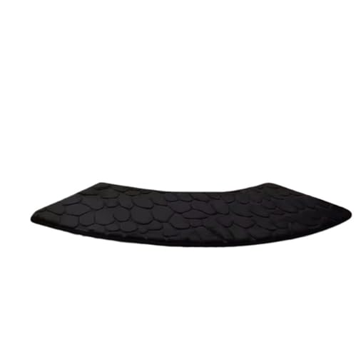 YGLEEULI Gebogener Badezimmerteppich for runde Dusche, rutschfeste Duschmatte mit weichem Saugnapf für Badezimmer(Black) von YGLEEULI