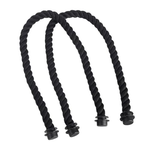 YGLEEULI Handgewebter Taschengurt for Damentaschen-Handtaschengriffe, Ersatzgriff, Seil, Strandtaschen-Zubehör, 65 cm für Tasche(Black) von YGLEEULI