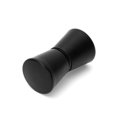 YGLEEULI Konischer Glastürgriff, Spiegel, Silber/Mattschwarz, for Badezimmertür, Büro, Plexiglas, Schiebetür, Dampfbad für Duschkabine(Black) von YGLEEULI