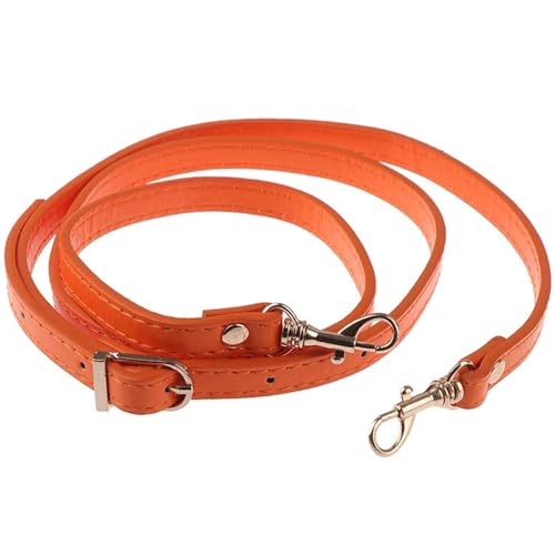 YGLEEULI Langer Schultertaschenriemen aus PU-Leder, Taschengriffe, DIY-Ersatz-Geldbörsengriff for Handtaschengürtel, Riemen, Taschenzubehör, 120 cm für Tasche(Orange) von YGLEEULI