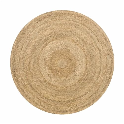 YGLEEULI Rattan Runde Teppiche for Wohnzimmer Schlafzimmer Küche Stroh Teppiche Gewebte Garten Tisch Matten für Terrasse(100cm) von YGLEEULI