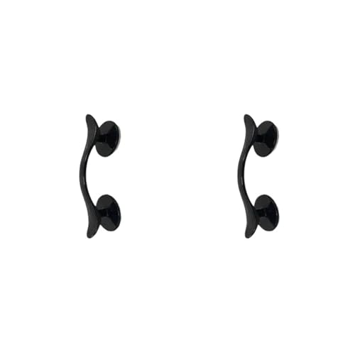 YGLEEULI Saugnapf-Türgriff, Schiebefenster, Kühlschranktür, Schubladenschrank, Sicherheitsgriffe for Bad, Dusche, Glastür, rutschfeste Griffe für Duschkabine(2PCS Black) von YGLEEULI