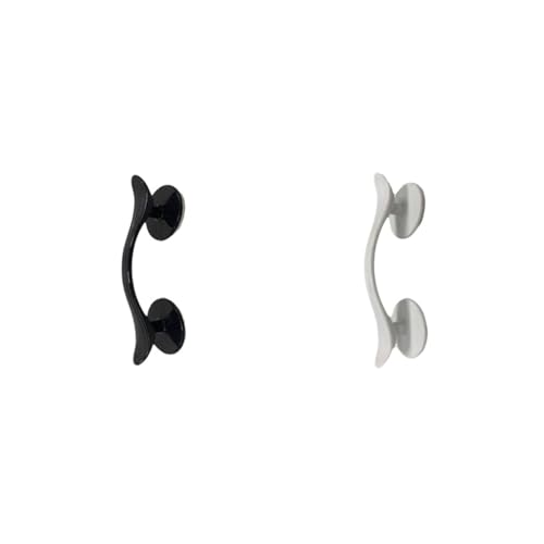 YGLEEULI Saugnapf-Türgriff, Schiebefenster, Kühlschranktür, Schubladenschrank, Sicherheitsgriffe for Bad, Dusche, Glastür, rutschfeste Griffe für Duschkabine(Black white) von YGLEEULI