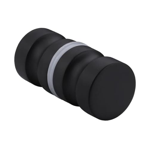 YGLEEULI Türgriffknopf for Badezimmerduschtür aus Zinklegierung, Glastürknopf, Einzelnut, verchromt, 30 mm, Hardware, Badezimmerzubehör für Duschkabine(Black) von YGLEEULI