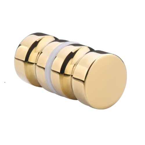 YGLEEULI Türgriffknopf for Badezimmerduschtür aus Zinklegierung, Glastürknopf, Einzelnut, verchromt, 30 mm, Hardware, Badezimmerzubehör für Duschkabine(Gold) von YGLEEULI