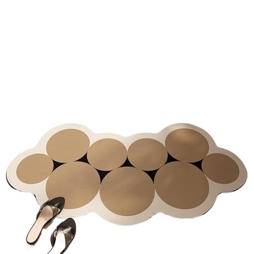 YGLEEULI rutschfeste, Gebogene Bodenmatte, rutschfeste Kieselalgen-Duschmatte, fächerförmiger Toilettenteppich für Badezimmer(Color 2,45x70cm) von YGLEEULI