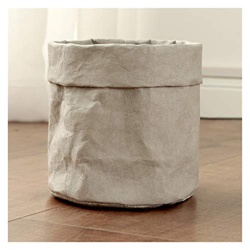 Pflanzen Tasche Garten Blumentopf Wasserdichte Umweltfreundliche Kraftpapiertöpfe für Pflanzen Drotble Multifunktions Wiederverwendbare Pflanzenbeutel Gartenbedarf (Color : Gray, Size : L) von YGLONG