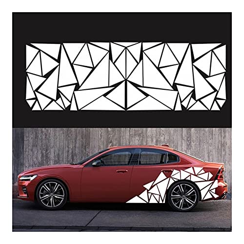 YGLONG Auto Aufkleber 200 cm x 60 cm freistehender Aufkleber Weiß Dreiecke Grafiken Auto Seitenkörper Vinyl Dekor Aufkleber Freistehende Aufkleber Auto Aufkleber Tuning Sticker YGLONG Auto Aufkleber 200 cm x 60 cm freistehender Aufkleber Weiß Dreiecke Grafiken Auto Seitenkörper Vinyl Dekor Aufkleber Freistehende Aufkleber Auto Aufkleber Tuning Sticker von YGLONG