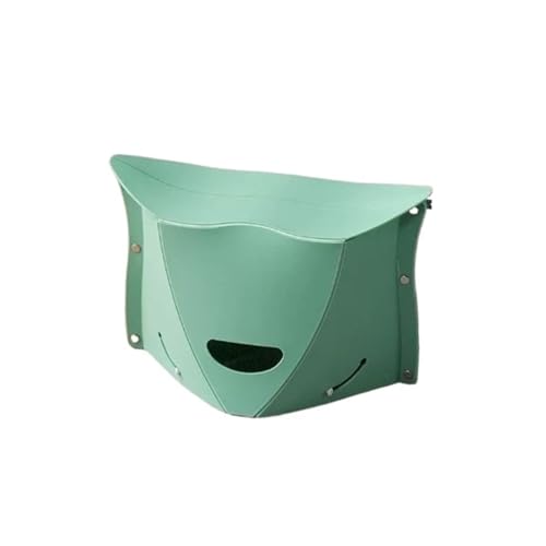 YGLONG Fußhocker 1 STÜCKE Tragbarer Faltbarer Papierhocker Aufbewahrungstasche mit Tragegriff Dual-Use Outdoor Camping Aufbewahrung Obstkorb Klappstuhl(Green with Handle) von YGLONG
