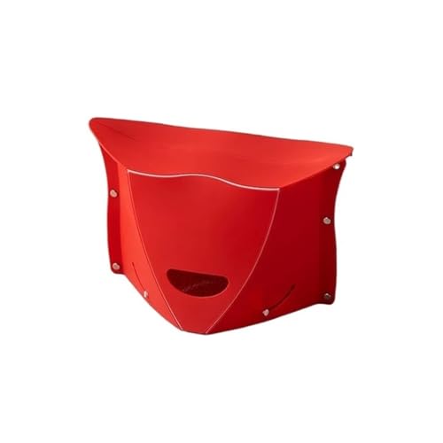 YGLONG Fußhocker 1 STÜCKE Tragbarer Faltbarer Papierhocker Aufbewahrungstasche mit Tragegriff Dual-Use Outdoor Camping Aufbewahrung Obstkorb Klappstuhl(Red with Handle) von YGLONG