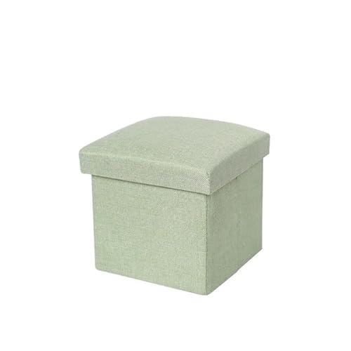 YGLONG Fußhocker Aufbewahrungsbox, multifunktionale, Faltbare Möbel, Fußhocker mit großer Kapazität, wasserdichter Stoffaufbewahrungshocker, Faltbarer Ruhehocker(Green) von YGLONG