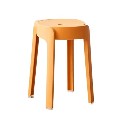 YGLONG Fußhocker Haushaltshocker aus Kunststoff, verdickte Bank, runder Hocker, modischer Internet-Promi-Staubstuhl, stapelbarer Windmühlenhocker(A) von YGLONG