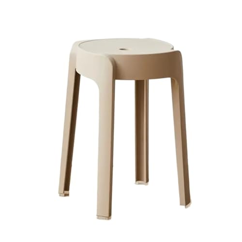 YGLONG Fußhocker Haushaltshocker aus Kunststoff, verdickte Bank, runder Hocker, modischer Internet-Promi-Staubstuhl, stapelbarer Windmühlenhocker(E) von YGLONG