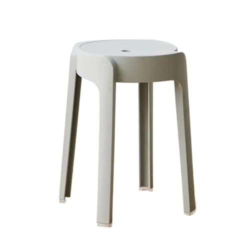 YGLONG Fußhocker Haushaltshocker aus Kunststoff, verdickte Bank, runder Hocker, modischer Internet-Promi-Staubstuhl, stapelbarer Windmühlenhocker(F) von YGLONG