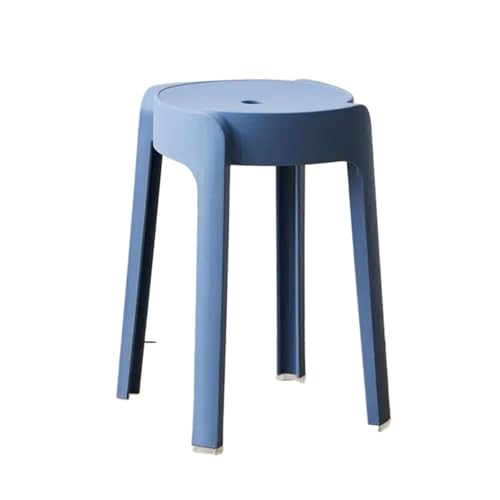 YGLONG Fußhocker Haushaltshocker aus Kunststoff, verdickte Bank, runder Hocker, modischer Internet-Promi-Staubstuhl, stapelbarer Windmühlenhocker(H) von YGLONG