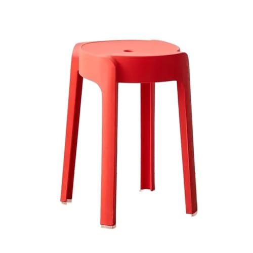 YGLONG Fußhocker Haushaltshocker aus Kunststoff, verdickte Bank, runder Hocker, modischer Internet-Promi-Staubstuhl, stapelbarer Windmühlenhocker(I) von YGLONG