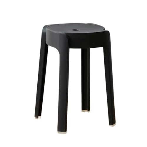 YGLONG Fußhocker Haushaltshocker aus Kunststoff, verdickte Bank, runder Hocker, modischer Internet-Promi-Staubstuhl, stapelbarer Windmühlenhocker(K) von YGLONG