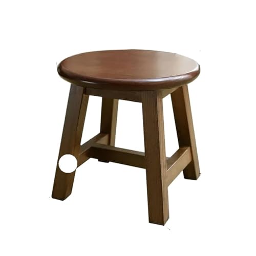 YGLONG Fußhocker Massivholz Kleiner Hocker Haushalt kleine Bank Wohnzimmer Couchtisch Holzhocker Sofa Fußhocker rund weiche Tasche kurz(I) von YGLONG