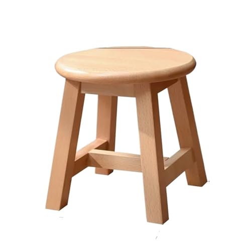 YGLONG Fußhocker Massivholz Kleiner Hocker Haushalt kleine Bank Wohnzimmer Couchtisch Holzhocker Sofa Fußhocker rund weiche Tasche kurz(L) von YGLONG