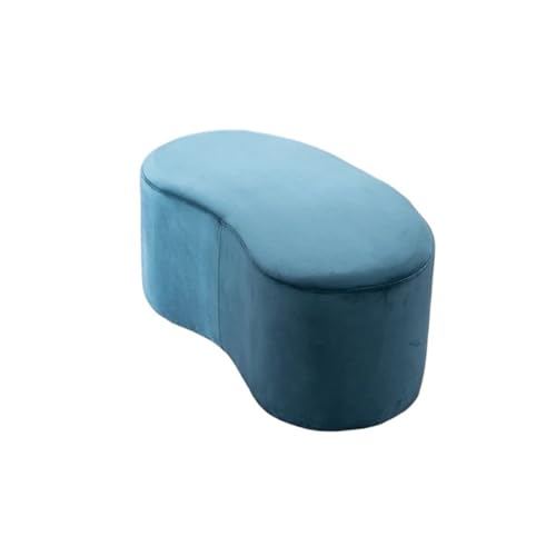 YGLONG Fußhocker Niedriger Ottomane Wohnzimmerbank Samtboden Sofastuhl INS Eingangsschuhwechselhocker Design Ruhefüße Modulare Möbel(Flannel Blue) von YGLONG