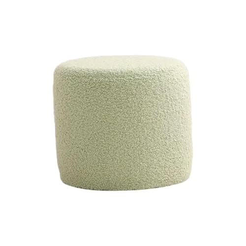 YGLONG Fußhocker Osmanischer Fußstützenhocker, Kleiner Zylinderhocker, Wechselschuhhocker, Fußhocker, Bank, dekorativer Sofahocker for den Eingangsbereich, das Bett(White) von YGLONG