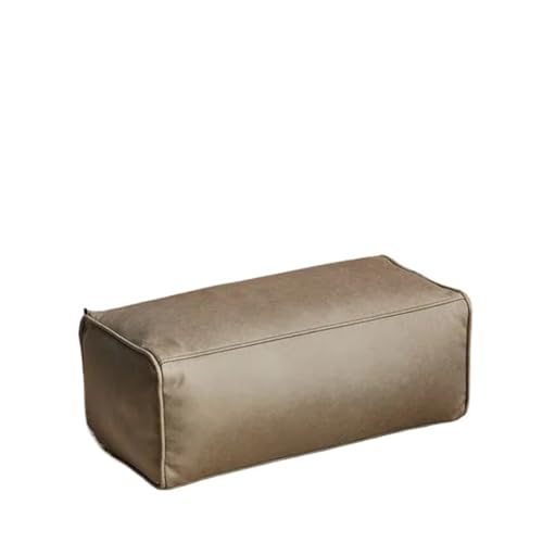 YGLONG Fußhocker Plus Big Kunstleder Ottoman Pouf Hocker mit Füllung Sitzsack Fußstütze Fußhocker Ecke Tür Seite Sitz Futon Rahmenlos(L-KJC-Grey-C) von YGLONG