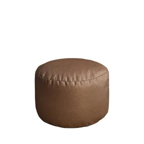 YGLONG Fußhocker Plus Big Kunstleder Ottoman Pouf Hocker mit Füllung Sitzsack Fußstütze Fußhocker Ecke Tür Seite Sitz Futon Rahmenlos(L-KJC-Khaki-Y) von YGLONG