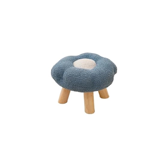 YGLONG Fußhocker Pouf in Cartoon-Blumenform for unter den Schreibtisch, weiches Sofa, Fußhocker, osmanischer Tritthocker for Spielzimmer, Eingangsbereich, Wohnzimmer, Apartment, Veranda(Blue A) von YGLONG