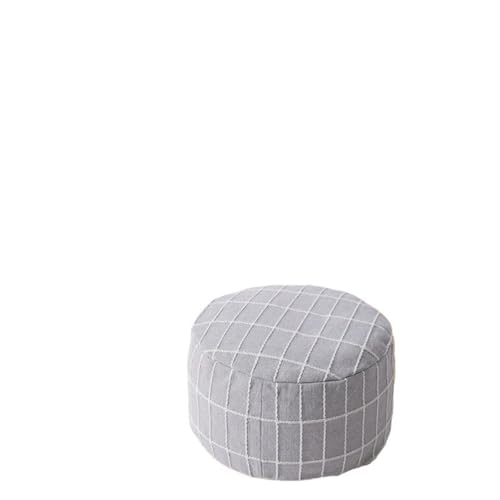 YGLONG Fußhocker Ungefüllter Ottoman-Pouf-Bezug, Aufbewahrungslösung, großer Sitzsack-Würfel aus Baumwollleinen, Fußstütze for das Wohnzimmer(Gray) von YGLONG