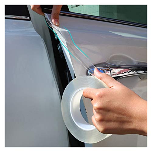 YGLONG Lackschutzfolie 5D Carbon-Faser-Nano-Kleber-Auto-Aufkleber-Schutz-Film Türkante Schutz Auto-Kofferraum-Tür-Schwellen Ganzkörper-Aufkleber-Vinyl Zubehör (Color Name : Transparent, Size : 5cm) von YGLONG