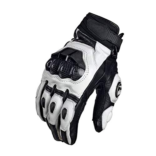 YGLONG Motorrad Handschuh Herren Racing Handschuhe Leder Carbonfaser Handschuhe Fahrrad Radsport Motorrad Straße Moto Motorrad-Handschuhe (Color : B, Size : L) von YGLONG