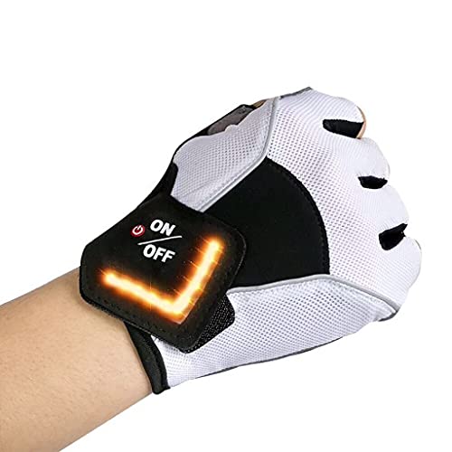 YGLONG Motorrad Handschuhe Intelligente Halbfinger-Straße Fahrradhandschuhe mit Blinker, um automatische Sensorhandschuhe rutschfeste Outdoor-Sporthandschuhe zu drehen Motorrad Handschuh Herren von YGLONG