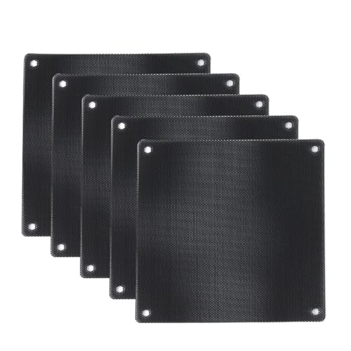 Staubfilter Pc 5PCS 80mm 90mm 120mm 140mm Cuttable Schwarz PVC PC Fan Staub Filter Staubdicht Fall Computer mesh Kühlung Ultra Feine Staubdichte Abdeckung(5pcs 8x8cm) von YGLONG