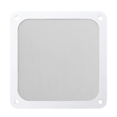 Staubfilter Pc PC Chassis Kühlung Staub Mesh Net Schutz Lüfter Abdeckung Staub Filter Magnetische Rahmen Staub Filter Staubdicht Net Abdeckung for Computer(White-14CM) von YGLONG