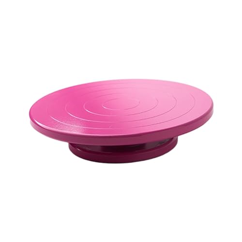 YGLONG Töpferscheibe Kantenrad for Töpferei, drehbar, manuell, robuster Kuchendrehteller for Modellkeramik, Kunst, DIY-Kunsthandwerksprojekte, Basteln von Ton(Pink 20cm) von YGLONG