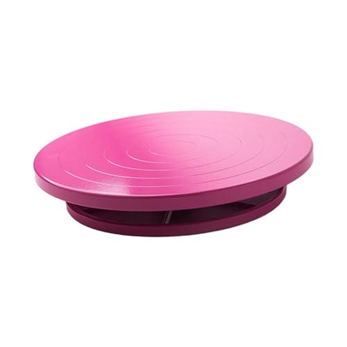 YGLONG Töpferscheibe Kantenrad for Töpferei, drehbar, manuell, robuster Kuchendrehteller for Modellkeramik, Kunst, DIY-Kunsthandwerksprojekte, Basteln von Ton(Pink 25cm) von YGLONG