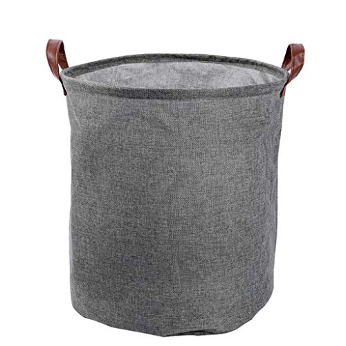 YGLONG WäSchekorb Faltbar Große wasserdichte faltende Wäschekorb Kleidung Aufbewahrungsfass Stehender Kinder Spielzeug Lagerung Eimer Wäschekorb Organizer Laundry Hamper (Color : Gray) von YGLONG