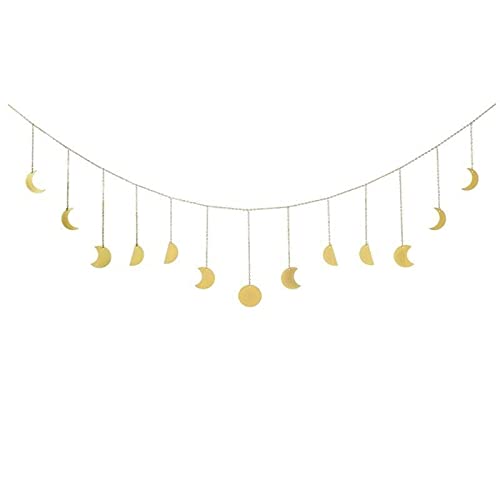 YGLONG Wanddeko Metall-Runde Stück Sonne-Mond-Form-hängende Dekoration Foto Wall Hang Ornament Makramee Wandbehang (Color : 2) von YGLONG