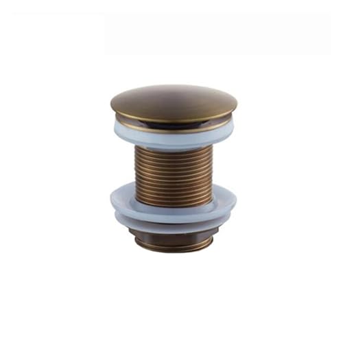 YGLONG Waschbecken-Pop-Up-Ablauf for Badezimmer, antikes Messing, geschnitzter Abfallstopfen, Clic-Clac-Waterlet-Waschbecken-Abflussrohr(ZR2023-1) von YGLONG