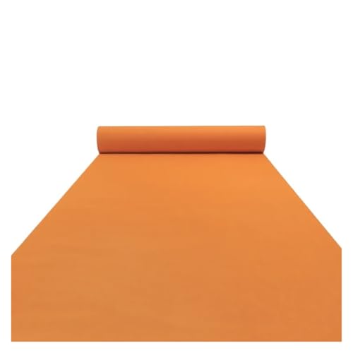 YGMNQAL 1,5 m Breite Hochzeit Teppich Tiefe Orange Gelb Bühne Ausstellung Event Feier Hintergrund Wand Dekor(Deep orange,1.5mX50m) von YGMNQAL