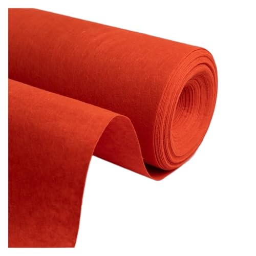 YGMNQAL 1,5 m Breite Hochzeit Teppich Tiefe Orange Gelb Bühne Ausstellung Event Feier Hintergrund Wand Dekor(Orange red,1.5mX100m) von YGMNQAL