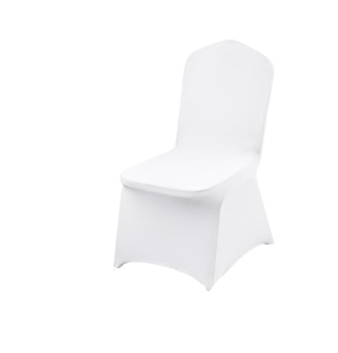 YGMNQAL 12/30/50/100 Stück Hochzeitsstuhlabdeckung Spandex Stretch Schonbezug for Restaurant Bankett Hotel Dining Party Weiß Stuhlabdeckung(White6 30pcs) von YGMNQAL