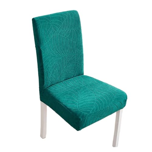 YGMNQAL Elastischer Stuhlbezug for Esszimmerstühle, Dicker Jacquard-Spandex-Stuhlbezug for Esszimmer, Rutschfester for die Küche(L Dark Green) von YGMNQAL