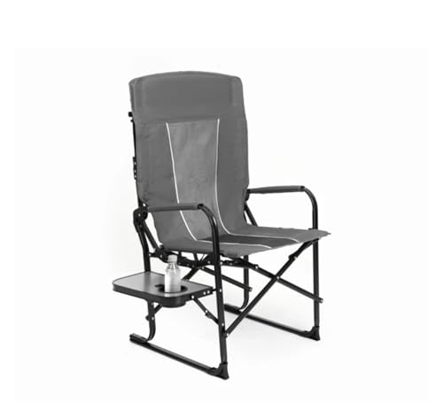 YGMNQAL Großer Angelstuhl for den Außenbereich, Aluminium-Klapp-Campingstuhl, tragbarer großer Rückenlehnenstuhl mit Armlehne, Getränkehalter, Campingstuhl von YGMNQAL